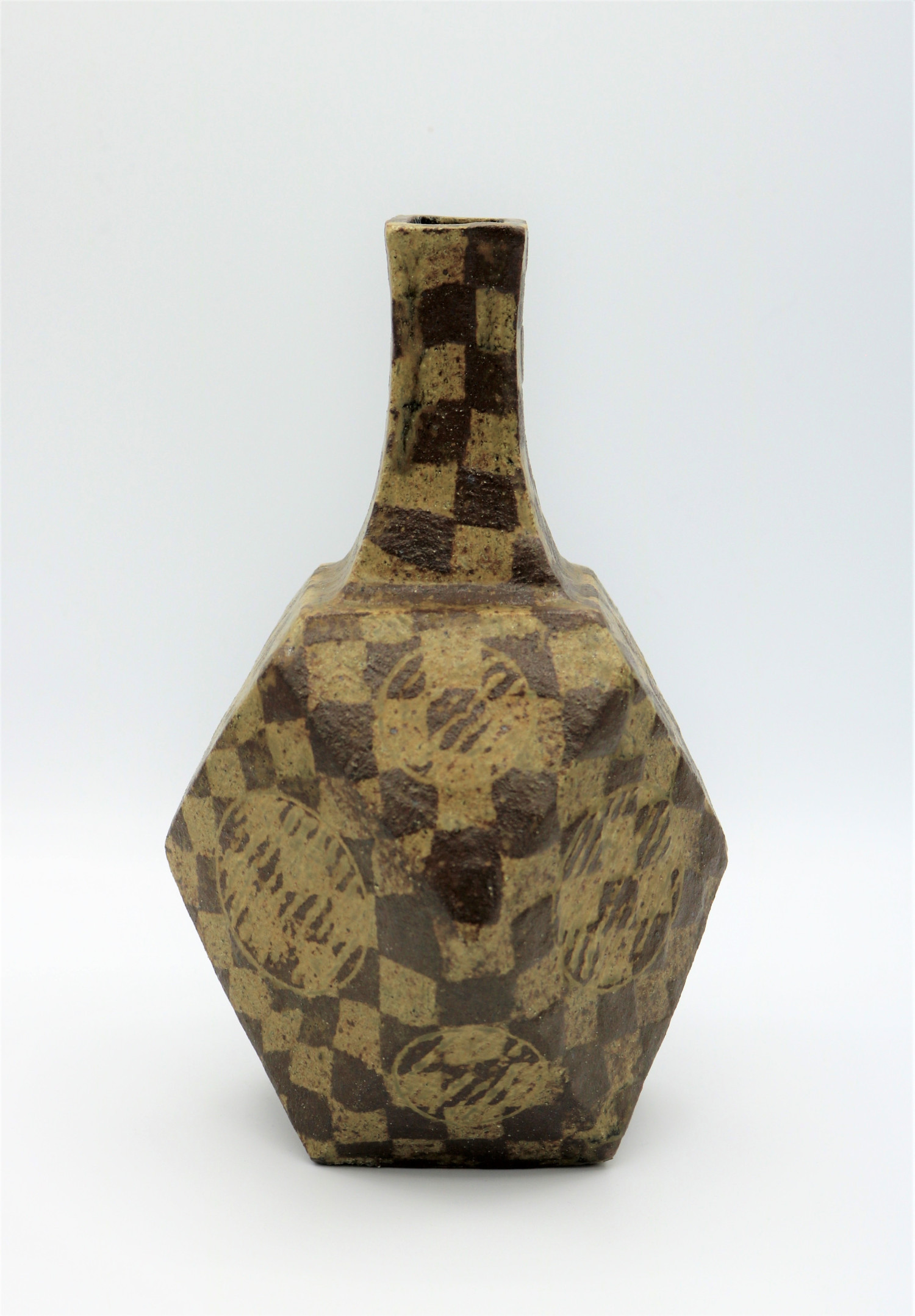 A Faceted Bottle Vase