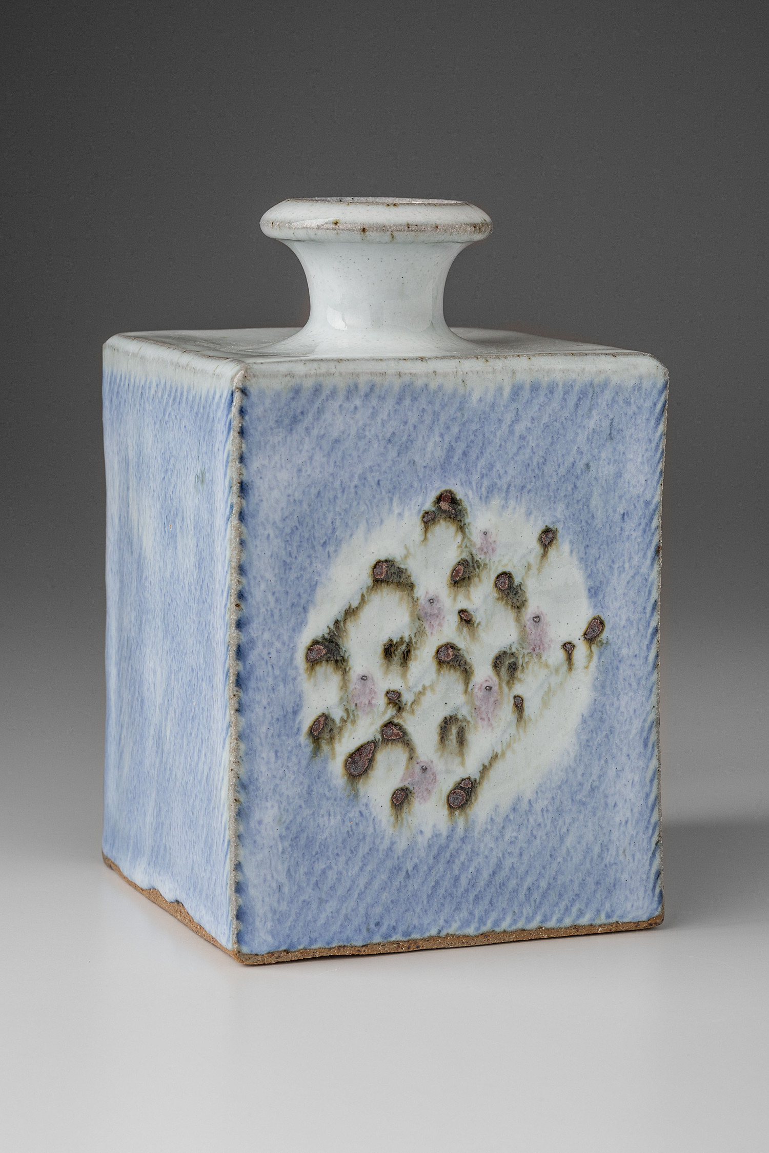 Square Bottle with Inlaid Slip